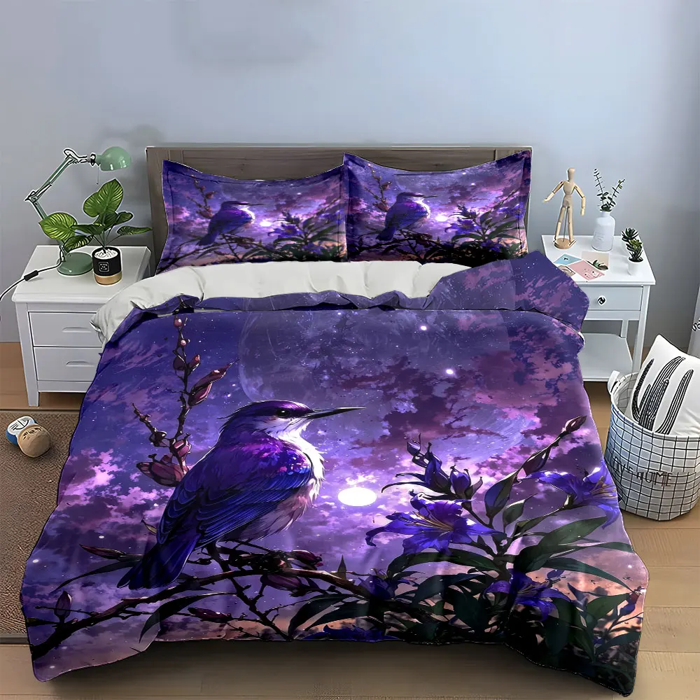 "Bird and Flowers Night Decor" Bedding Set with 1 Duvet Cover 2 Pillowcases Single Double King Queen, Gift
"Bird and Flowers Night Decor" Bedding Set with 1 Duvet Cover 2 Pillowcases Single Double King Queen, Gift