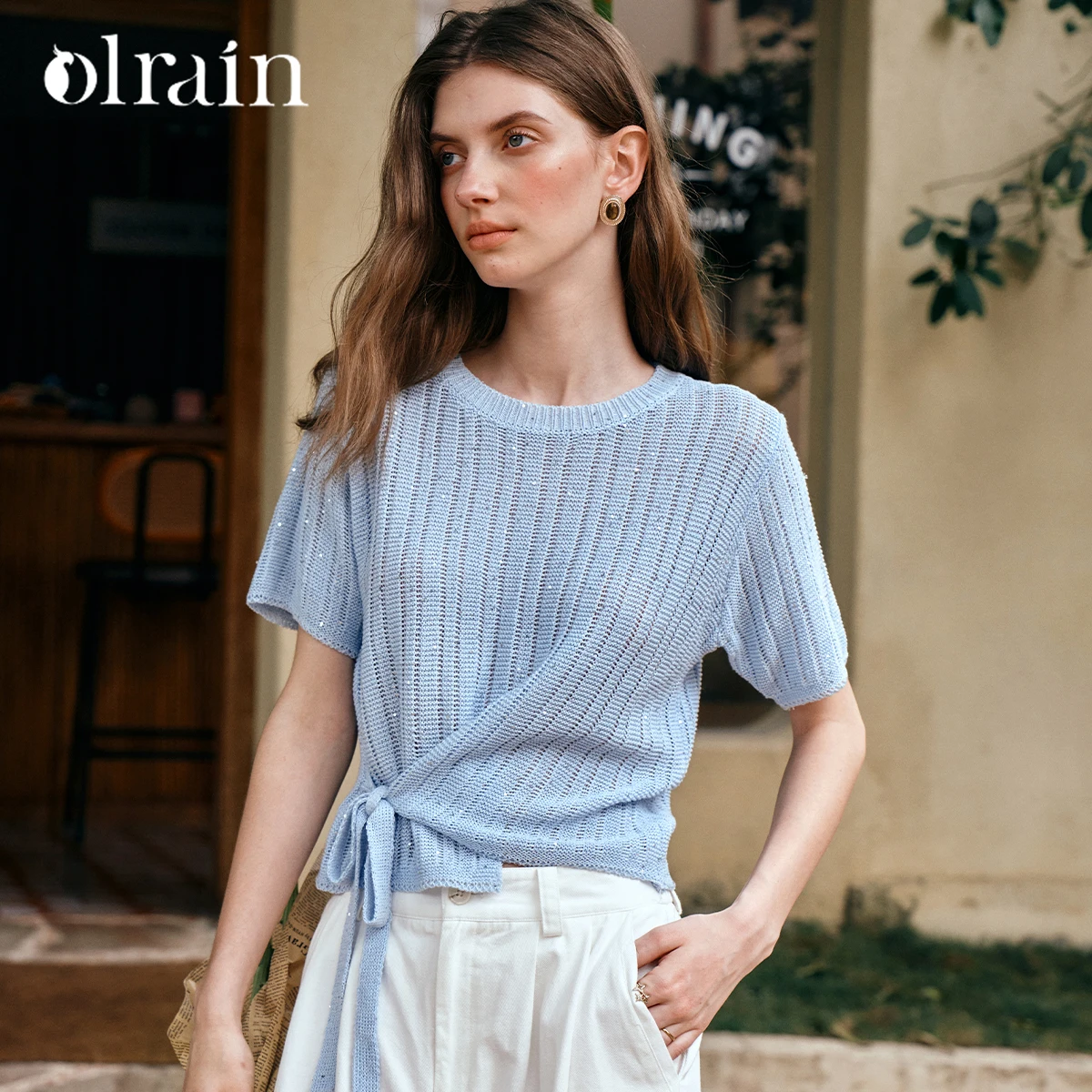 OLrain Blue Sequined Pullover Knitted Sweater Woman 2025 Short Sleeve Women's Summer Knit Tops Ladies Knitwear O57XZ99518
OLrain Blue Sequined Pullover Knitted Sweater Woman 2025 Short Sleeve Women's Summer Knit Tops Ladies Knitwear O57XZ99518
