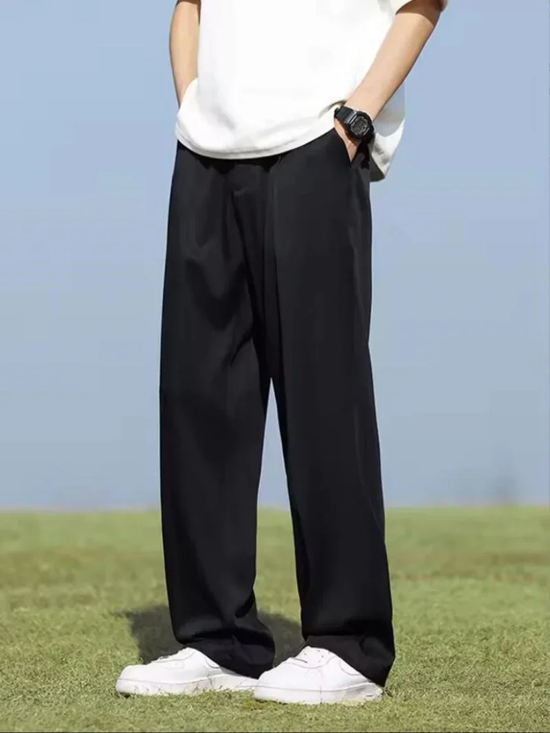 2025 Summer Men's Pants Light&Thin Polyester Elastic Waist Semi-Wide Loose Slacks Drape Suit Pants Male Casual Trousers
2025 Summer Men's Pants Light&Thin Polyester Elastic Waist Semi-Wide Loose Slacks Drape Suit Pants Male Casual Trousers