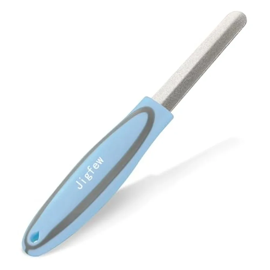 Diamond Nail File, Diamond Finish, Professional Stainless Steel Nail Files Double Sided, TPR Non-Slip Handle, for Women Men Dog
Diamond Nail File, Diamond Finish, Professional Stainless Steel Nail Files Double Sided, TPR Non-Slip Handle, for Women Men Dog