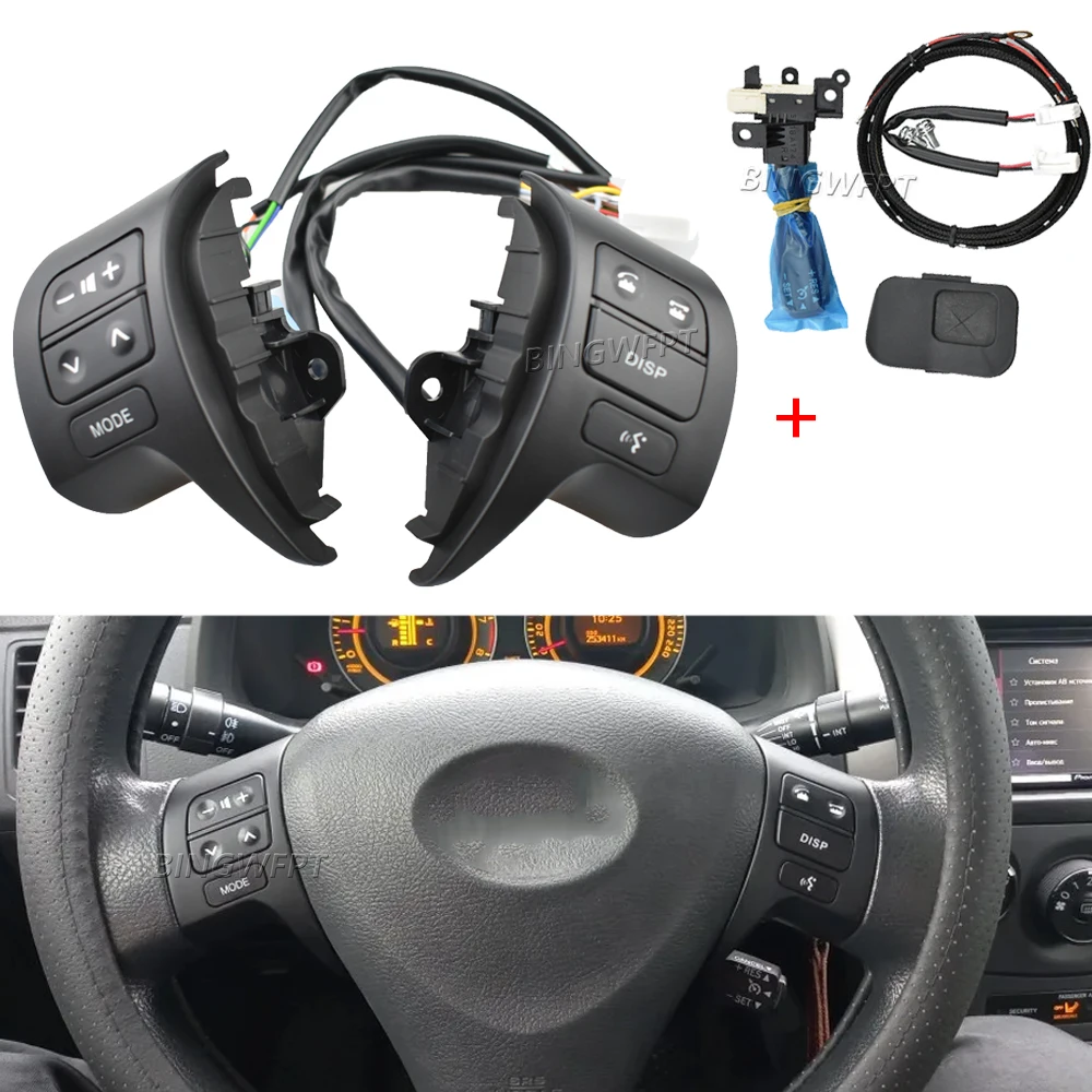 Black/Silver Steering Wheel Button Audio Phone Volume Cruise Control Switch For Toyota Corolla ZRE15 2007-2009
Black/Silver Steering Wheel Button Audio Phone Volume Cruise Control Switch For Toyota Corolla ZRE15 2007-2009