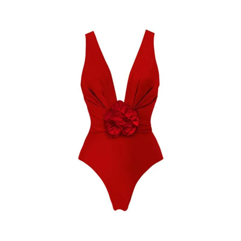 Summer One-Piece Swimsuit Women's Clothing Ladies' 3D Flowers Solid Swimwear Beach Style Dress For Vacation Holiday
Summer One-Piece Swimsuit Women's Clothing Ladies' 3D Flowers Solid Swimwear Beach Style Dress For Vacation Holiday