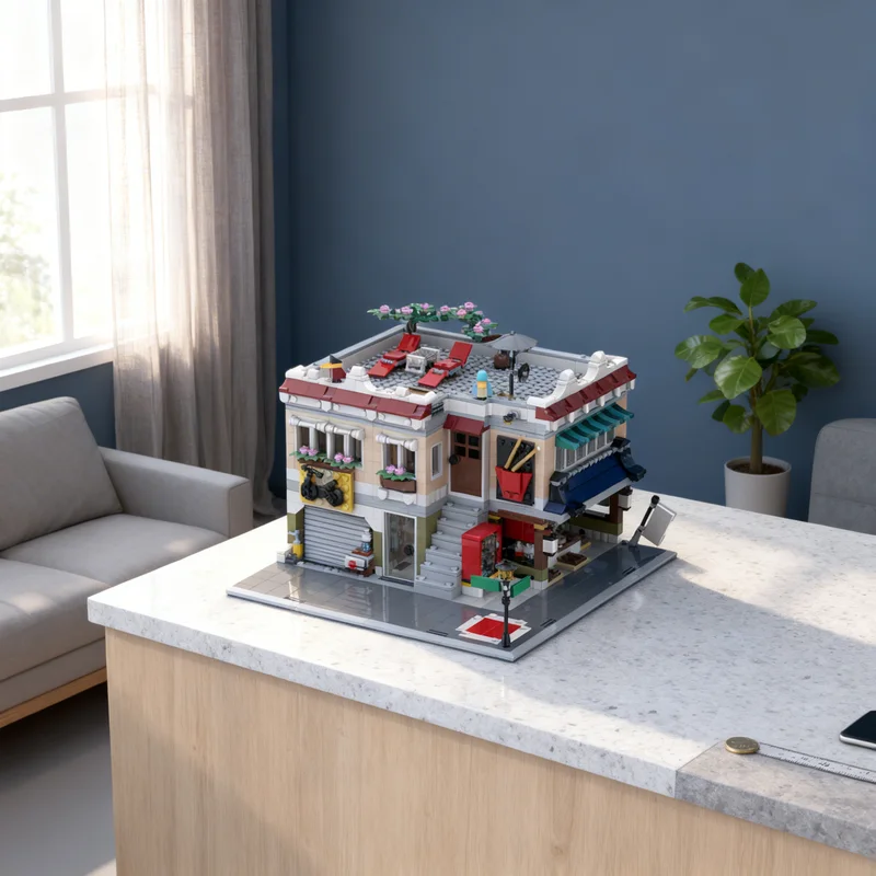 1462pcs MOC Noodle Bike Shop Modular Streetscape Model Building Blocks Creative Gift DIY Display Decor Adult Premium Kids Desk
1462pcs MOC Noodle Bike Shop Modular Streetscape Model Building Blocks Creative Gift DIY Display Decor Adult Premium Kids Desk