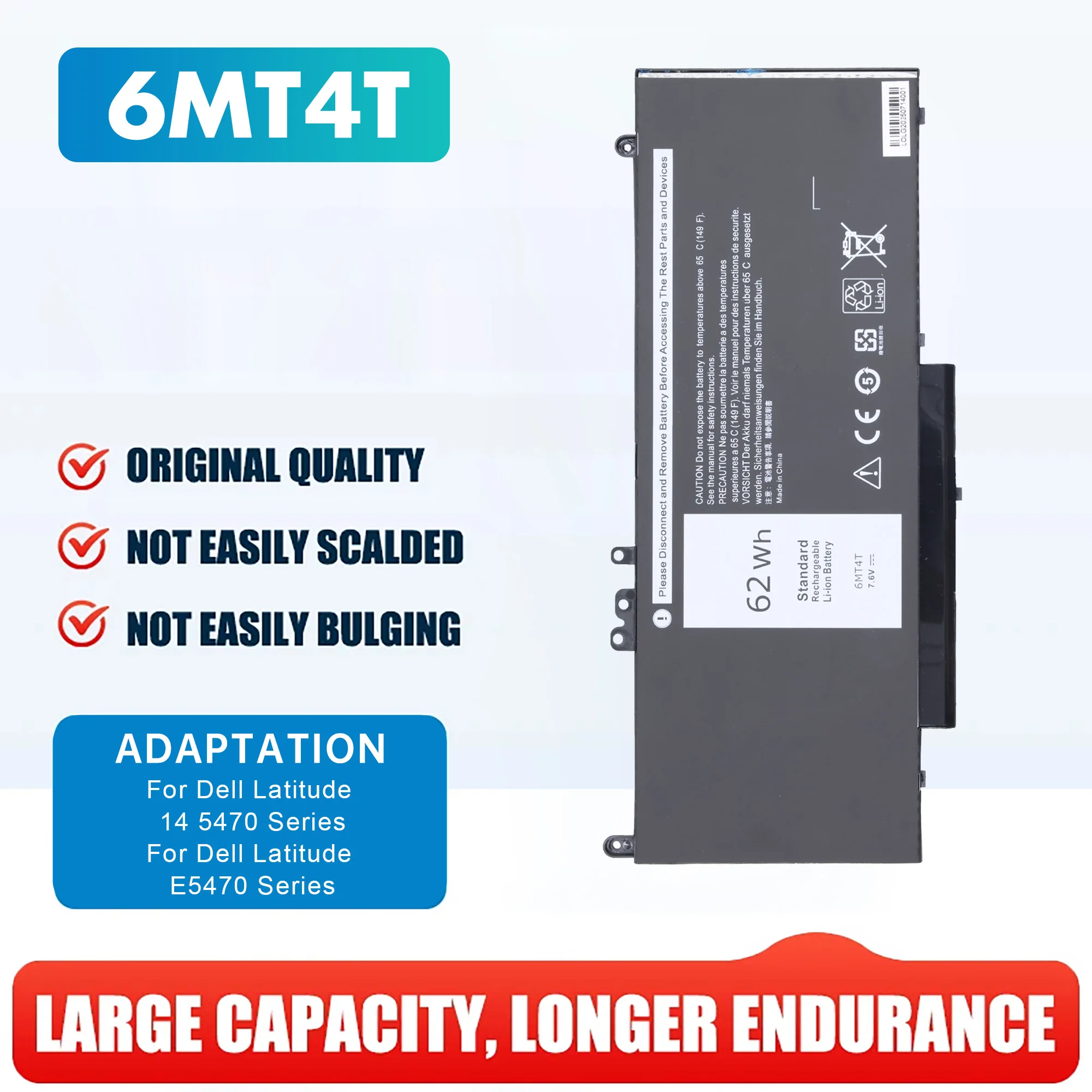 Литий-ионный аккумулятор 6MT4T 7,6 В для ноутбука DELL Latitude 14 5470 E5470 15 5570 E5570 15 3510 M3510 7V69Y TXF9M 79VRK 07V69Y
Литий-ионный аккумулятор 6MT4T 7,6 В для ноутбука DELL Latitude 14 5470 E5470 15 5570 E5570 15 3510 M3510 7V69Y TXF9M 79VRK 07V69Y