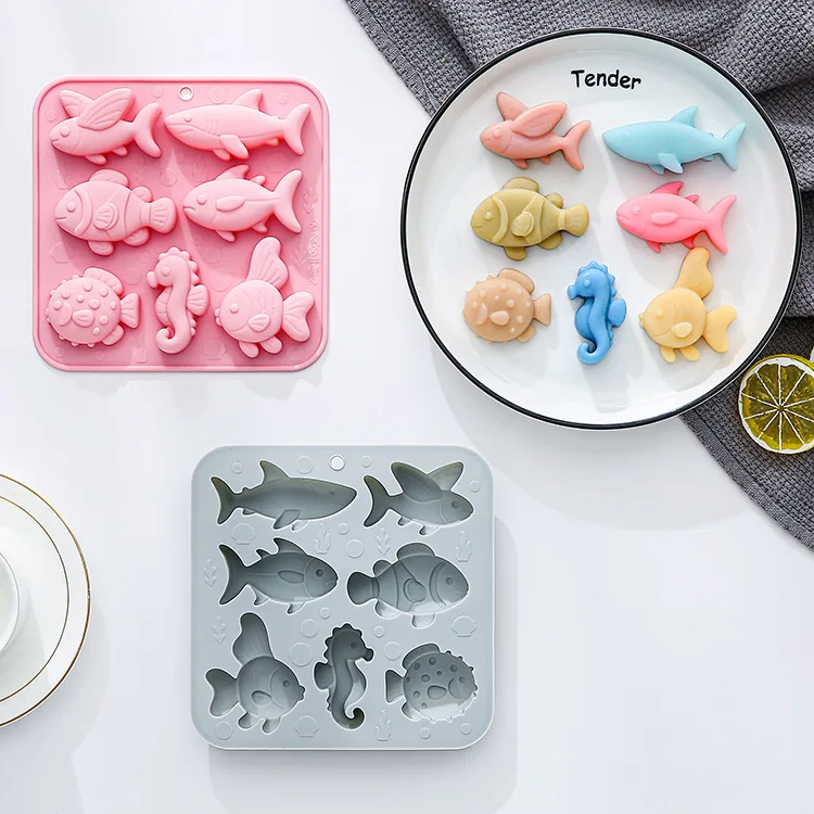 7 Cavity Different Marine Fish Silicone Mold Seahorse Puffer Fish Shape Fondant Candy Chocolate Mould Animal Cake Decoration
7 Cavity Different Marine Fish Silicone Mold Seahorse Puffer Fish Shape Fondant Candy Chocolate Mould Animal Cake Decoration