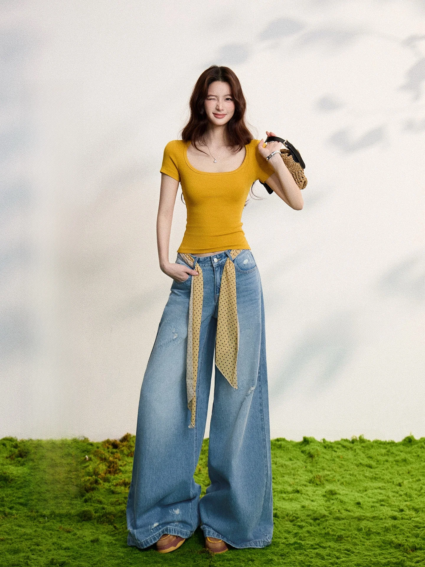 Xiebu Meat Vintage Gradual Hole Denim Jeans Women's Spring Casual Loose Long Pants Wear Resistant Comfortable Natural Waist
Xiebu Meat Vintage Gradual Hole Denim Jeans Women's Spring Casual Loose Long Pants Wear Resistant Comfortable Natural Waist