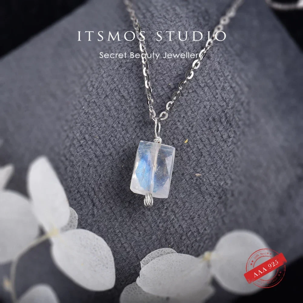 ITSMOS Natural Rectangle Moonstone s925 Sterling Silver Pendant Necklace Simple Faceted Elegant Jewelry for Women Romatic Gift
ITSMOS Natural Rectangle Moonstone s925 Sterling Silver Pendant Necklace Simple Faceted Elegant Jewelry for Women Romatic Gift