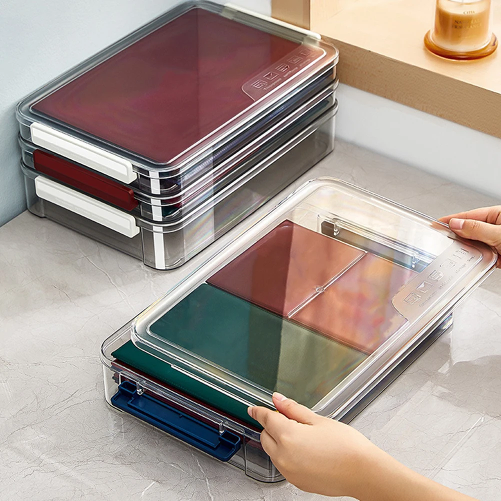 Clear Stackable File Storage Box Document Organizer Office Desktop Pet Abs Material Snap-Tight Buckle File Holder Container Tray
Clear Stackable File Storage Box Document Organizer Office Desktop Pet Abs Material Snap-Tight Buckle File Holder Container Tray