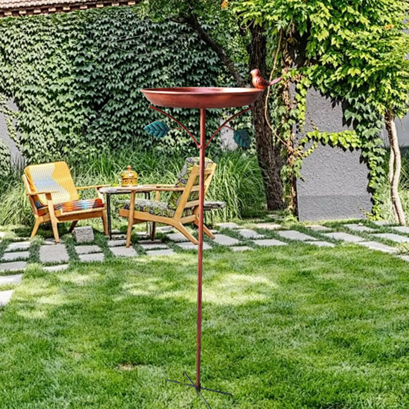 Outdoor Bird Bath Metal Bird Bath Feeding Station Freestanding Water Feeder Bowl Birdfeeder Pet Supplies Yard Art Garden Decor
Outdoor Bird Bath Metal Bird Bath Feeding Station Freestanding Water Feeder Bowl Birdfeeder Pet Supplies Yard Art Garden Decor