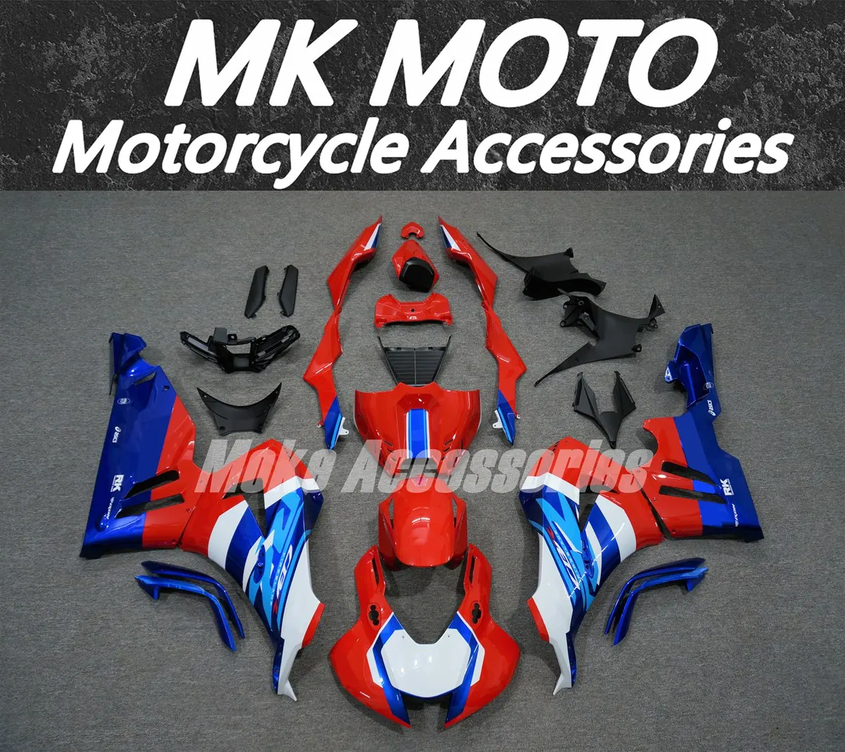 Комплект обтекателей Moke Moto для мотоцикла CBR1000RR-R 2025 Fireblade SP, литые детали кузова из АБС-пластика, синий, красный, белый
Комплект обтекателей Moke Moto для мотоцикла CBR1000RR-R 2025 Fireblade SP, литые детали кузова из АБС-пластика, синий, красный, белый