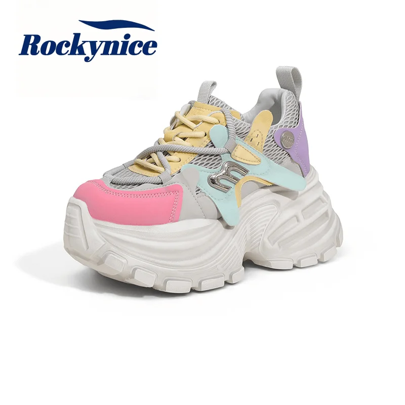 Women's Mixed Color Block Chunky Sneakers Summer Breathable Mesh Height Increase Casual Dad Shoes 9CM High Platform Sports Shoes
Women's Mixed Color Block Chunky Sneakers Summer Breathable Mesh Height Increase Casual Dad Shoes 9CM High Platform Sports Shoes
