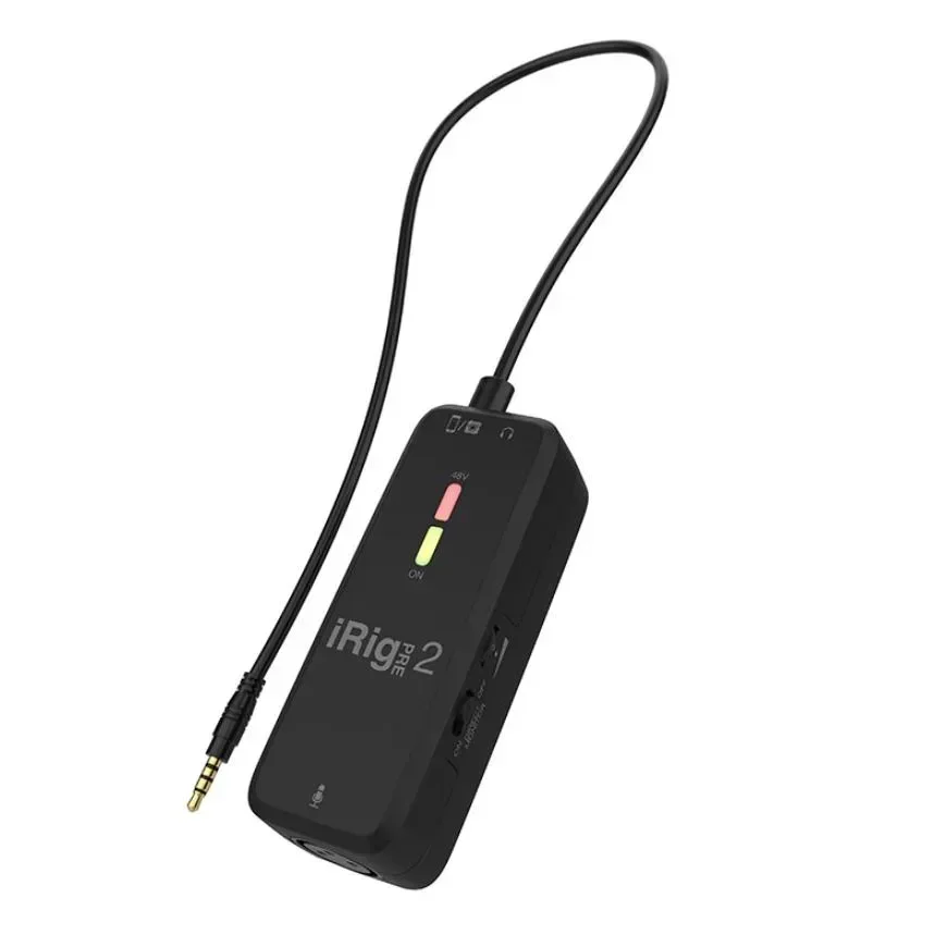 IK Multimedia iRig Pre 2 HD 48V Microphone amplifier moving-coil/capacitive voice amplifier battery powered sound card interface
IK Multimedia iRig Pre 2 HD 48V Microphone amplifier moving-coil/capacitive voice amplifier battery powered sound card interface