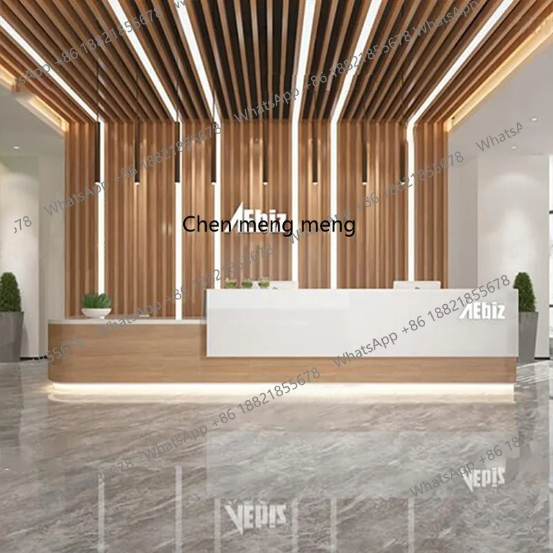 Modern simple beauty salon store front desk reception desk checkout page office furniture source factory
Modern simple beauty salon store front desk reception desk checkout page office furniture source factory
