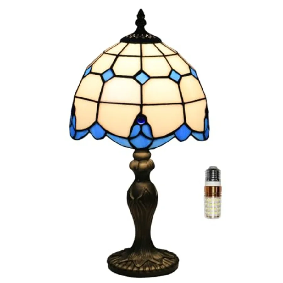 Tiffany Table Lamp, Tiffany Style Stained Glass Lamp, 8 Inch Small Antique Bedside Lamp, for Nightstand Bedroom Living Room Hom
Tiffany Table Lamp, Tiffany Style Stained Glass Lamp, 8 Inch Small Antique Bedside Lamp, for Nightstand Bedroom Living Room Hom