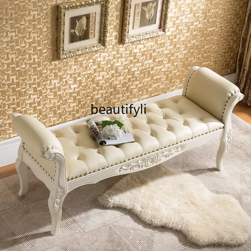 ss K178 ss25 American style solid wood shoe changing stool European style leather shoe stool long stool bed
ss K178 ss25 American style solid wood shoe changing stool European style leather shoe stool long stool bed