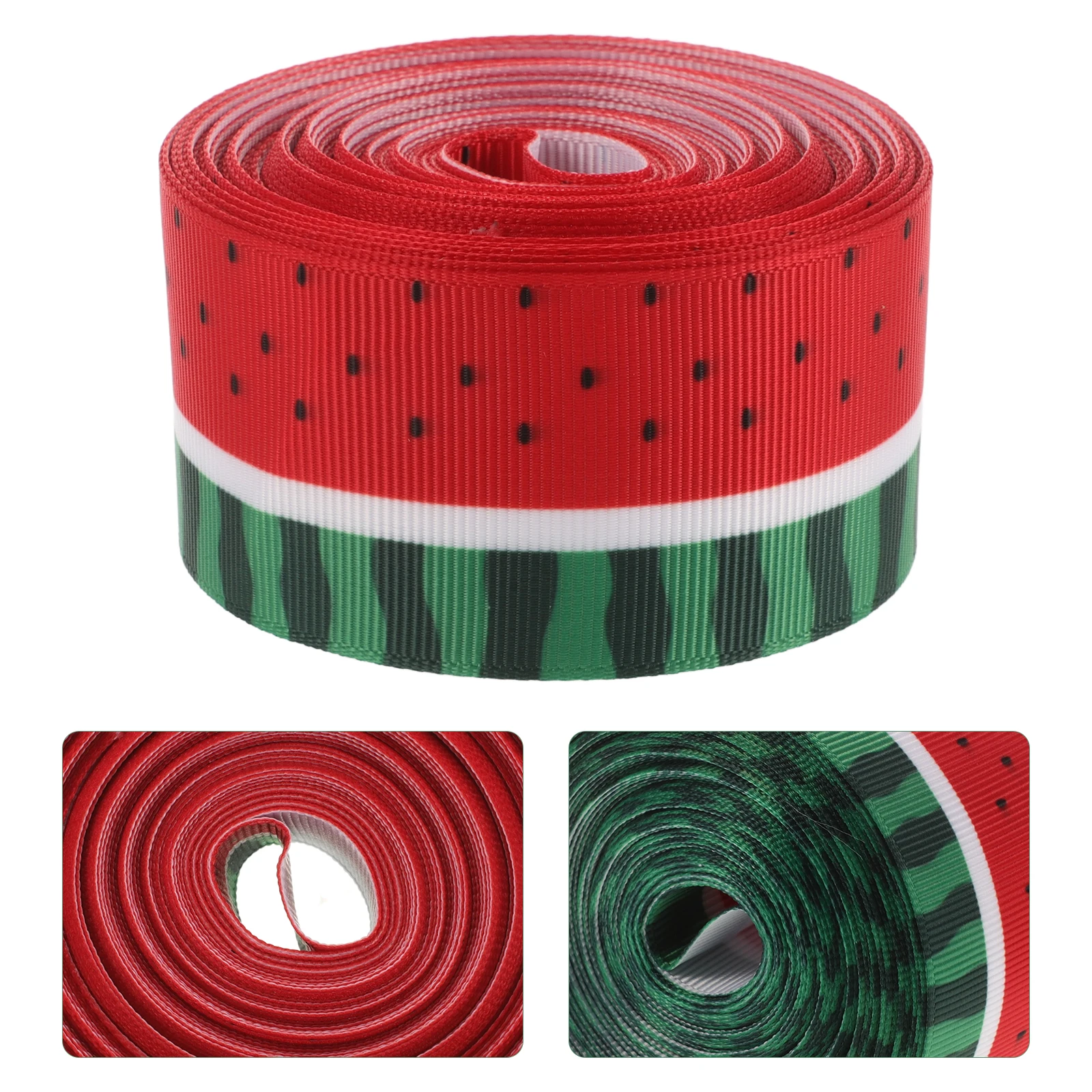 Watermelon Pattern Webbing Fruit Themed Ribbon Present for Crafts Practical Wrapping Polyester Ornaments Decor 
Watermelon Pattern Webbing Fruit Themed Ribbon Present for Crafts Practical Wrapping Polyester Ornaments Decor