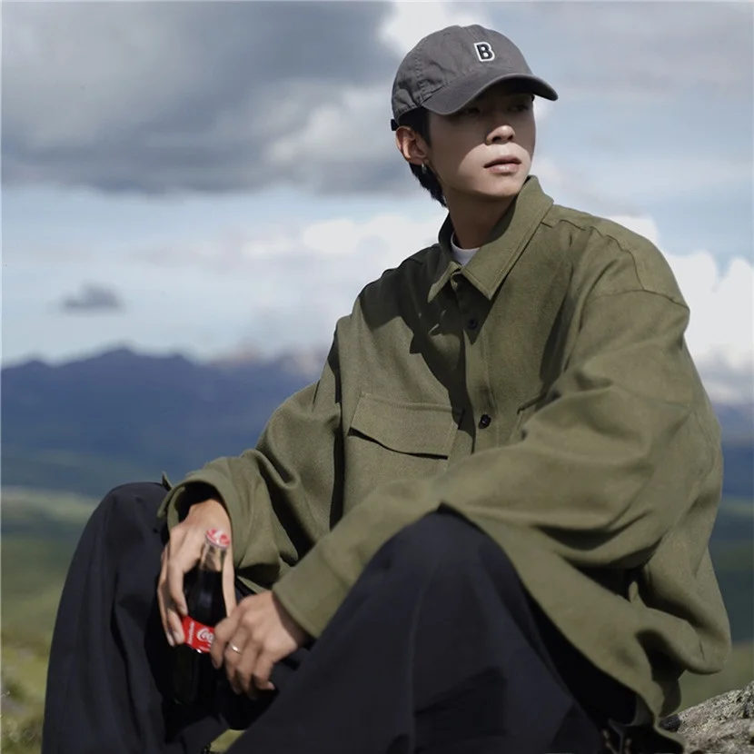 Мужская куртка y Sle: весенне-осенняя, свободного кроя, с отложным воротником, простой дизайн, в стиле ретро, рабочая одежда, молодежный модный тренд
Мужская куртка y Sle: весенне-осенняя, свободного кроя, с отложным воротником, простой дизайн, в стиле ретро, рабочая одежда, молодежный модный тренд