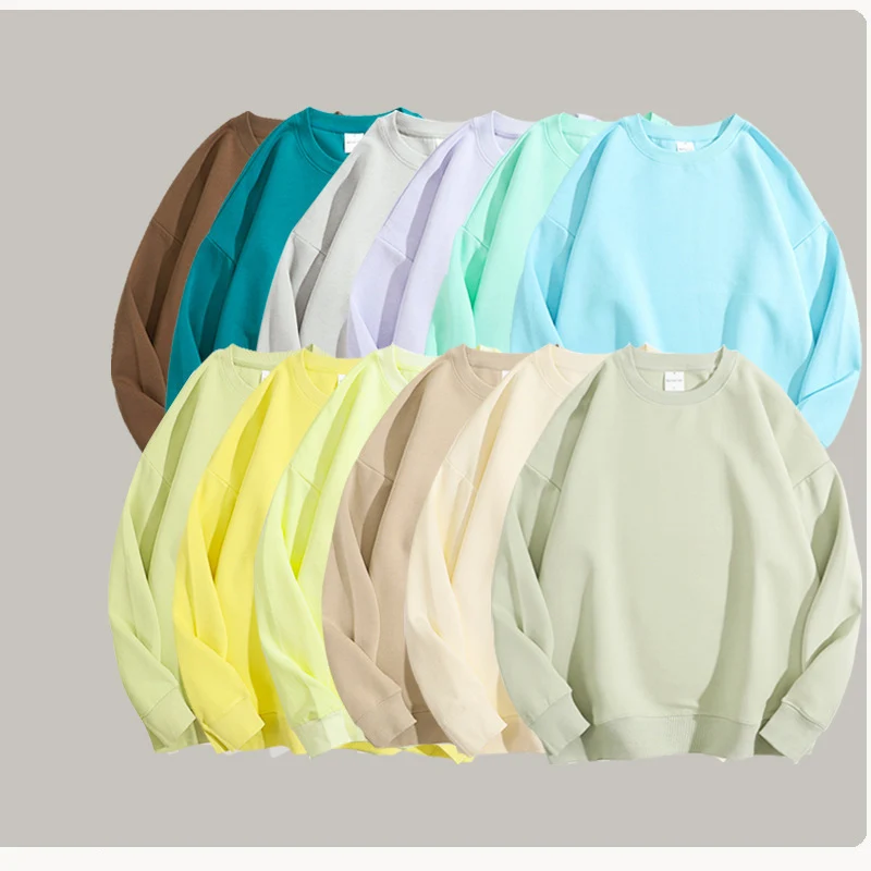 Spring Cotton Pullover Sweatshirts Women O Neck Loose Long Sleeve Top Solid Green Sweatshirt For Women 2023
Spring Cotton Pullover Sweatshirts Women O Neck Loose Long Sleeve Top Solid Green Sweatshirt For Women 2023