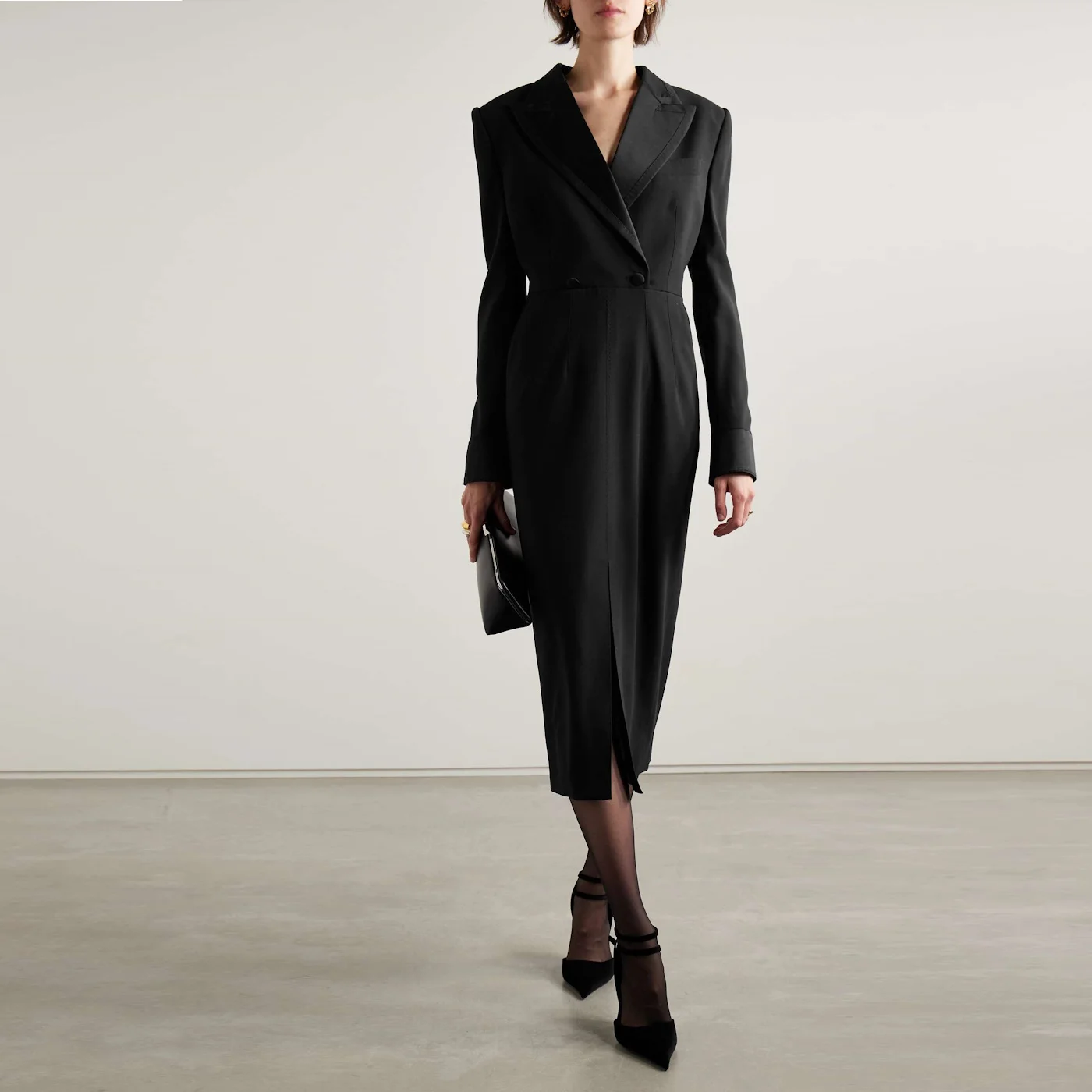 Welove V Neck Suit Evening Dresses With Long Sleeves Tea Length Straight Formal Occasions Dress Haute Couture New 2023
Welove V Neck Suit Evening Dresses With Long Sleeves Tea Length Straight Formal Occasions Dress Haute Couture New 2023