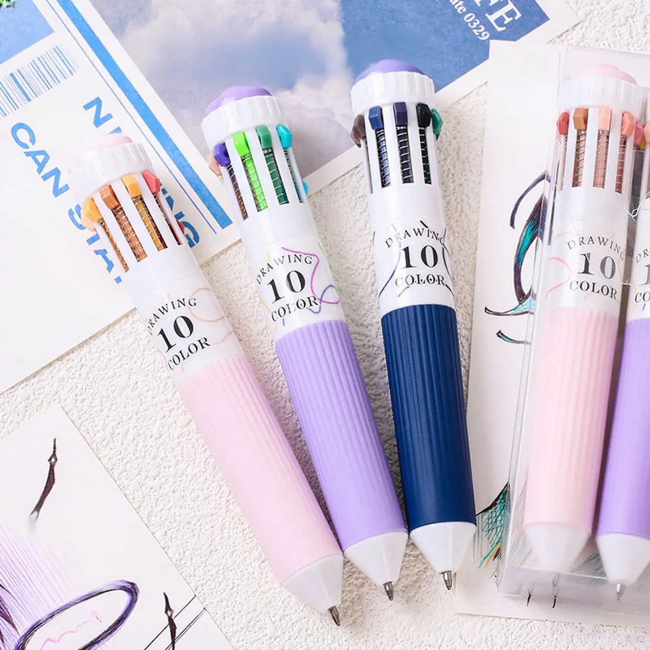 Набор 10-цветных шариковых ручек Kawaii, гелевые ручки 0,8 мм для школы, офиса, канцелярские принадлежности, рисование, мягкая ручка, разноцветные принадлежности для ручек
Набор 10-цветных шариковых ручек Kawaii, гелевые ручки 0,8 мм для школы, офиса, канцелярские принадлежности, рисование, мягкая ручка, разноцветные принадлежности для ручек