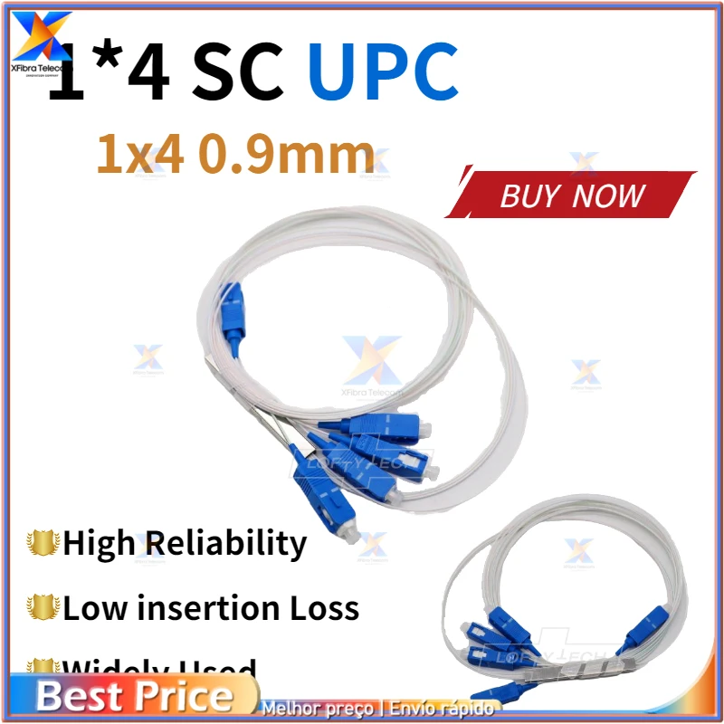 SC/UPC Fiber optical PLC splitter, mini steel tube, type 1x4, 0.9mm, micro-enclosed splitter
SC/UPC Fiber optical PLC splitter, mini steel tube, type 1x4, 0.9mm, micro-enclosed splitter