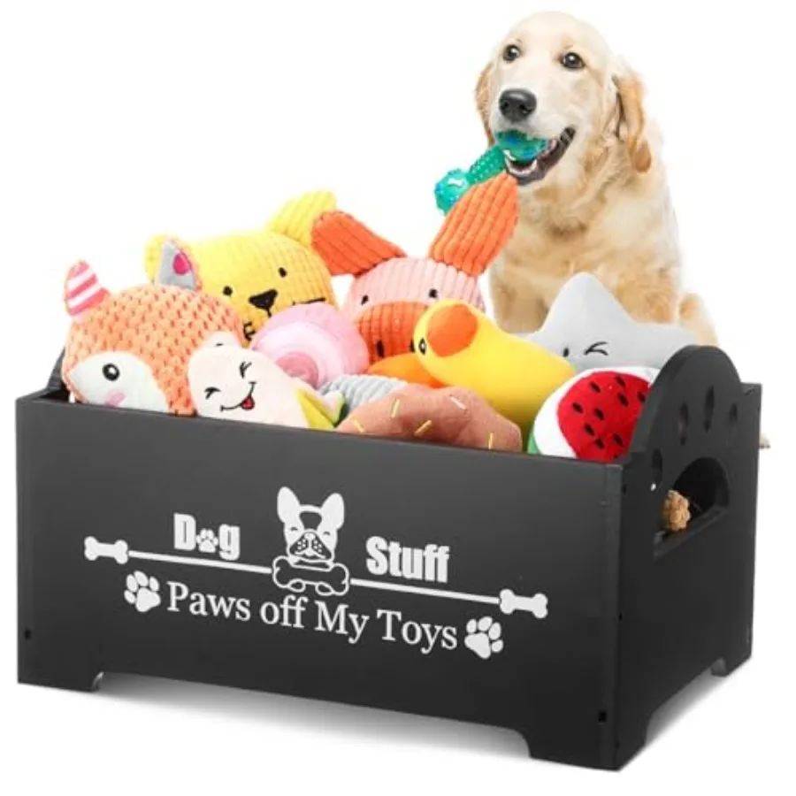 Wooden Dog Toy B Basket with Handle Large Dog Stuff Storage Box Cute Pet Stuff Organizer for Chew, Blankets, Leashes, Food Gift
Wooden Dog Toy B Basket with Handle Large Dog Stuff Storage Box Cute Pet Stuff Organizer for Chew, Blankets, Leashes, Food Gift