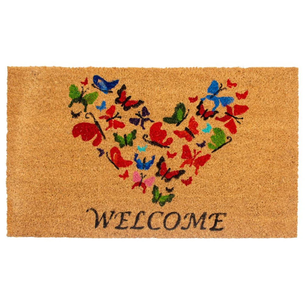 Butterfly Welcome Doormat Red Heart Spring Porch Decor Mat Entryway Coir Rug Colorful Aesthetic Durable Rug Outdoor Indoor
Butterfly Welcome Doormat Red Heart Spring Porch Decor Mat Entryway Coir Rug Colorful Aesthetic Durable Rug Outdoor Indoor
