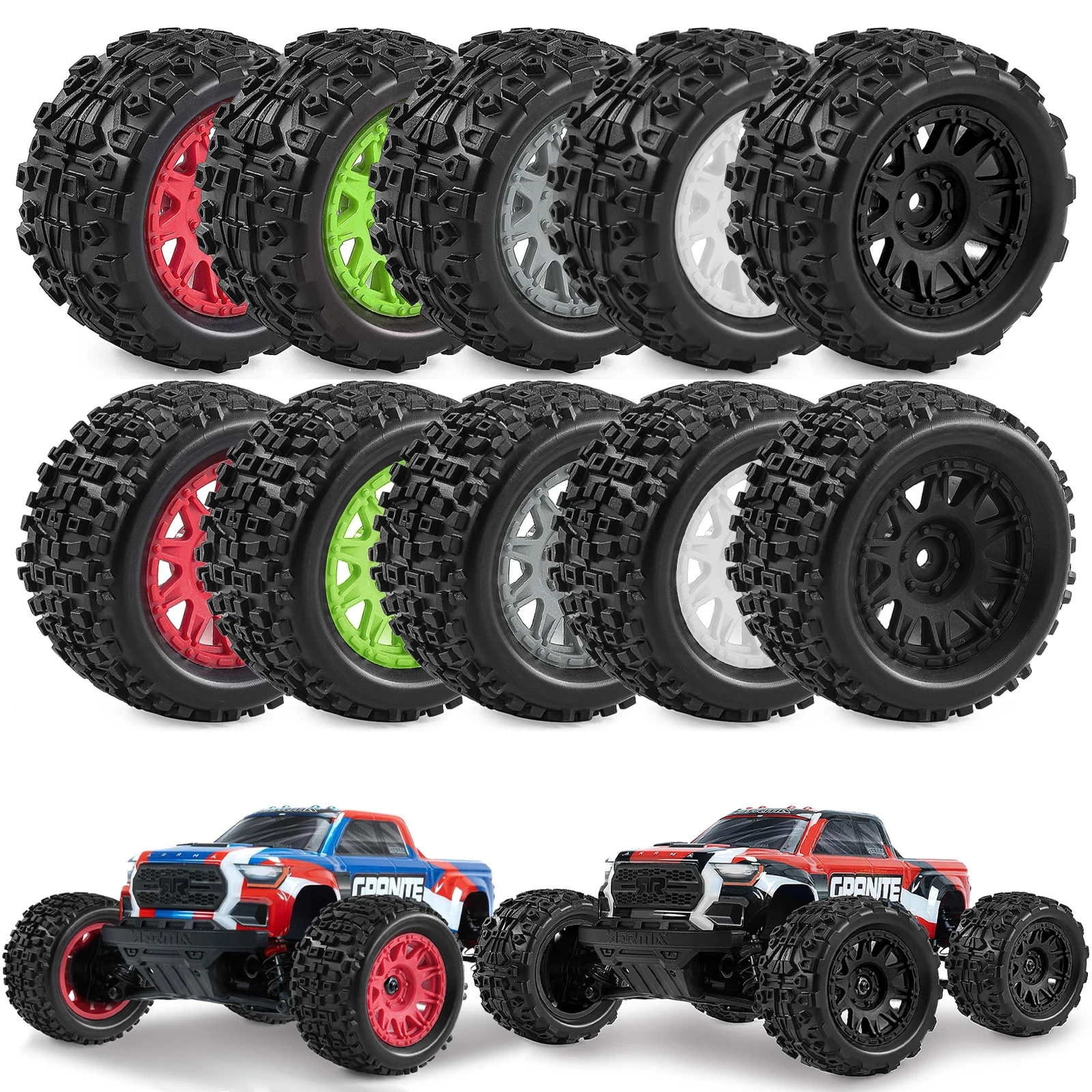 4 шт. комплект колес и шин для внедорожного грузовика (12 мм шестигранник) для ARRMA 1/18 гранит/тифон Grom, детали для обновления радиоуправляемого автомобиля-бетонные и гравийные террасы
4 шт. комплект колес и шин для внедорожного грузовика (12 мм шестигранник) для ARRMA 1/18 гранит/тифон Grom, детали для обновления радиоуправляемого автомобиля-бетонные и гравийные террасы