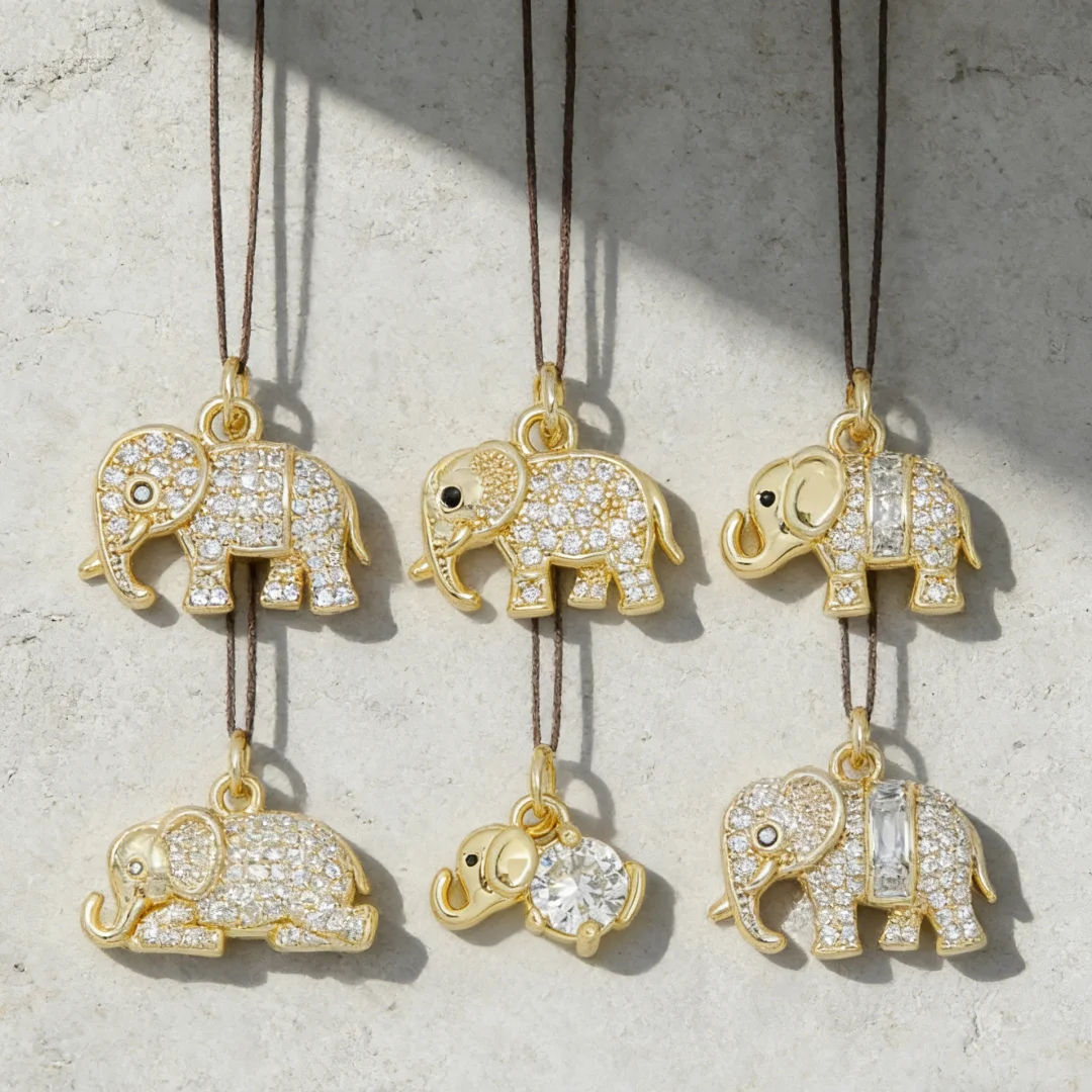 4Pcs Pendants Sparkling Elegant Elephant Charms Gold Plated Cubic Zirconia DIY Jewelry Accessories for Necklace Bracelet Making
4Pcs Pendants Sparkling Elegant Elephant Charms Gold Plated Cubic Zirconia DIY Jewelry Accessories for Necklace Bracelet Making