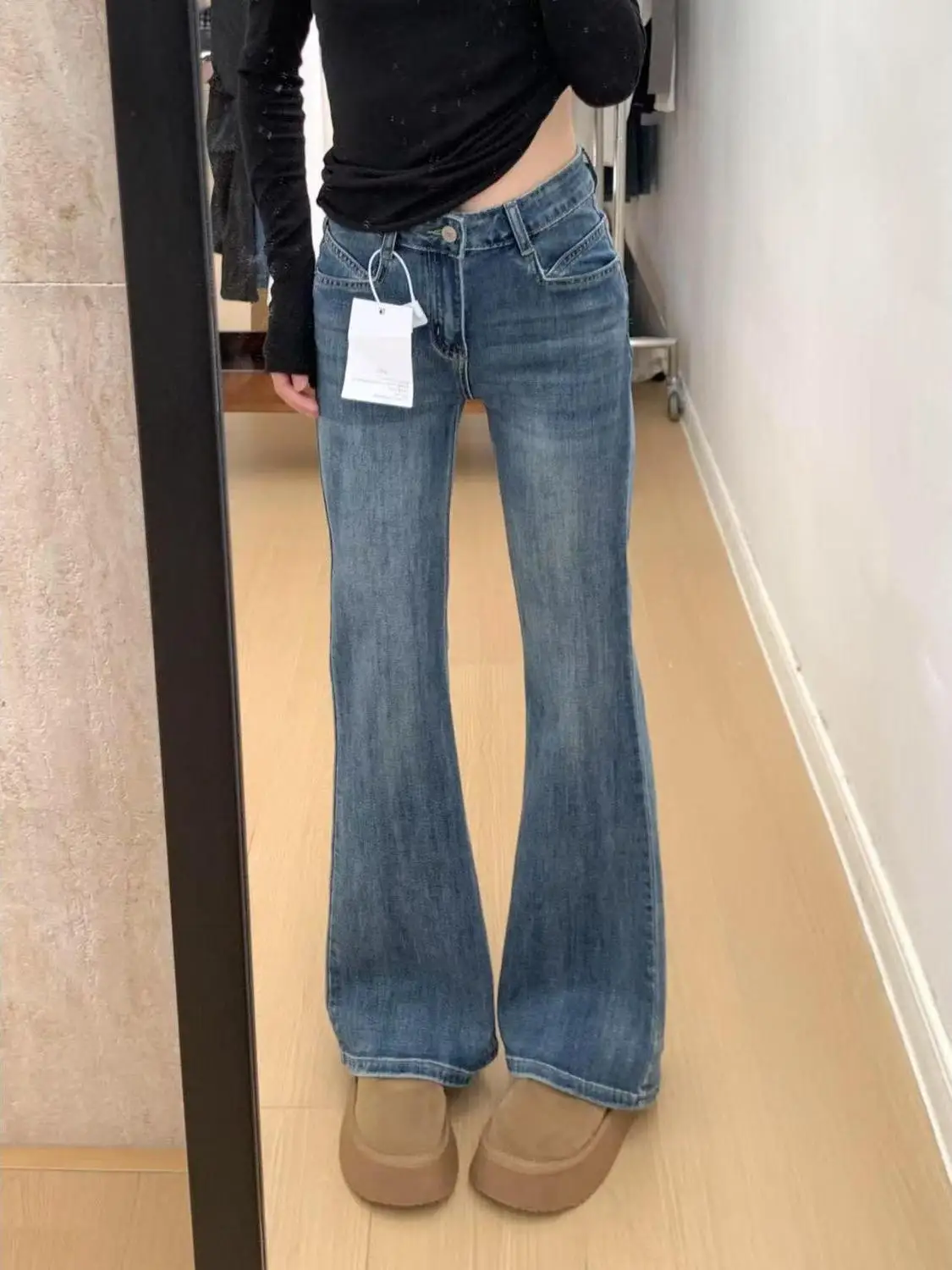Blue High Waist Bell Bottom Jeans Women's Winter New Style Korean Style Pear Shape Slim Straight Leg Long Pants
Blue High Waist Bell Bottom Jeans Women's Winter New Style Korean Style Pear Shape Slim Straight Leg Long Pants