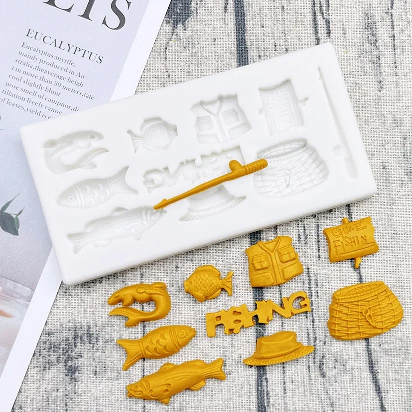 Fishing Game Silicone Mold Sugarcraft Chocolate Cupcake Baking Mold Fondant Cake Decorating Tools Macaroon Cake decorating kit
Fishing Game Silicone Mold Sugarcraft Chocolate Cupcake Baking Mold Fondant Cake Decorating Tools Macaroon Cake decorating kit