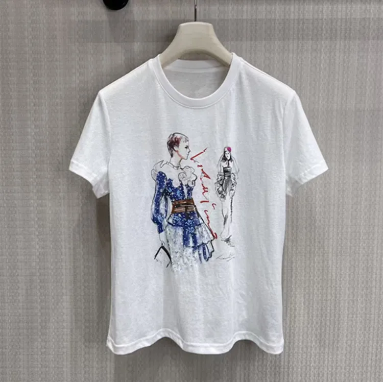 Customization European women's clothing - New summer styles for 2026 Round-neck short-sleeved beaded cartoon character T-shirt
Customization European women's clothing - New summer styles for 2026 Round-neck short-sleeved beaded cartoon character T-shirt