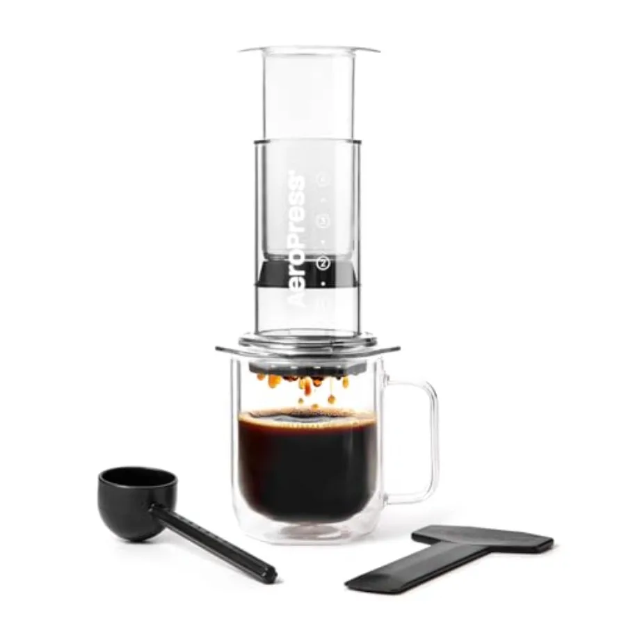 Coffee Press - All-in-One French Press Pour-Over and Espresso Style Manual Brewer 2 Min Brew for Less Bitterness More Flavor Sm
Coffee Press - All-in-One French Press Pour-Over and Espresso Style Manual Brewer 2 Min Brew for Less Bitterness More Flavor Sm