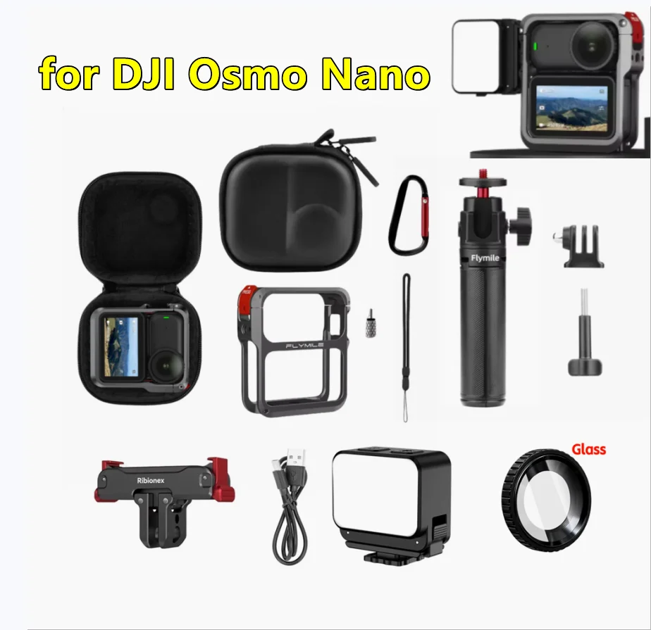 Flymile для DJI Osmo Nano светодиодная клетка из алюминиевого сплава для кроликов, защитный корпус, расширительная рама, быстросъемный корпус, холодный башмак
Flymile для DJI Osmo Nano светодиодная клетка из алюминиевого сплава для кроликов, защитный корпус, расширительная рама, быстросъемный корпус, холодный башмак