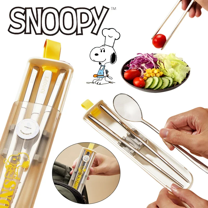 3pcs Snoopy Dinnerware Cartoon 304 Stainless Steel Spoon Chopsticks Fashion Portable Travel Tableware Kitchen Tools Accessory
3pcs Snoopy Dinnerware Cartoon 304 Stainless Steel Spoon Chopsticks Fashion Portable Travel Tableware Kitchen Tools Accessory