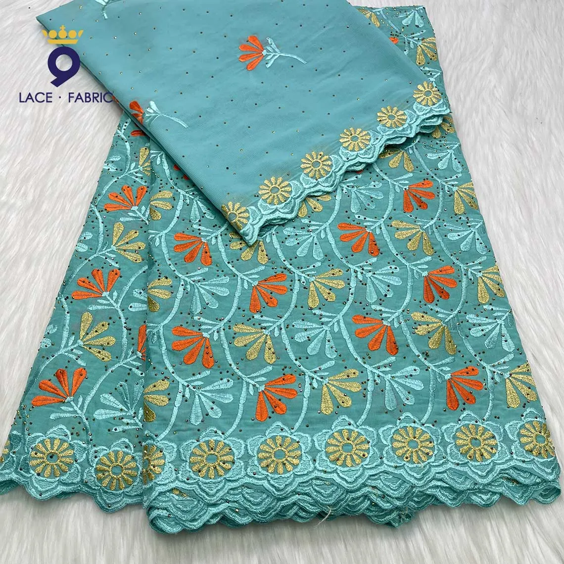 100% Cotton 5+2 Yards Embroidery Stones Dry Lace Switzerland Guinea Rhinestones Guipure Fabrics For Women Evening Party Sewing
100% Cotton 5+2 Yards Embroidery Stones Dry Lace Switzerland Guinea Rhinestones Guipure Fabrics For Women Evening Party Sewing