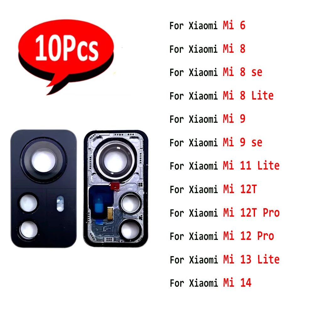 10 шт., для Xiaomi Mi 9 14 Mi 9Se Mi 8 11 13 Lite 12T 12 Pro, стеклянная крышка объектива задней камеры с держателем рамки и наклейкой, замена
10 шт., для Xiaomi Mi 9 14 Mi 9Se Mi 8 11 13 Lite 12T 12 Pro, стеклянная крышка объектива задней камеры с держателем рамки и наклейкой, замена
