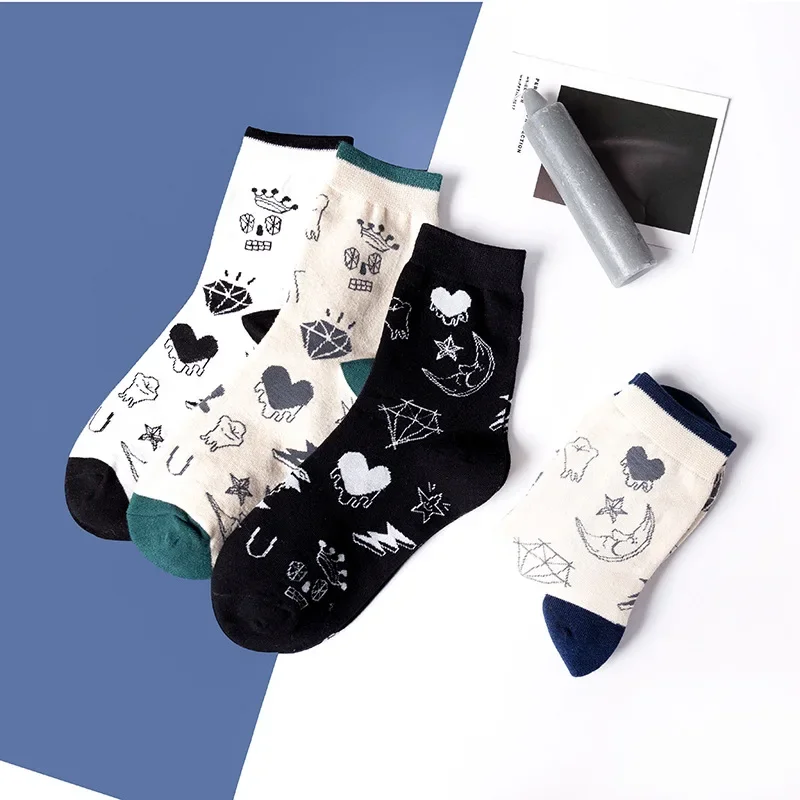 Ins Trendy Socks Women Harajuku Mid Length Socks Female Trendy Spring and Autumn Personalized Graffiti Street Long Tube Socks
Ins Trendy Socks Women Harajuku Mid Length Socks Female Trendy Spring and Autumn Personalized Graffiti Street Long Tube Socks