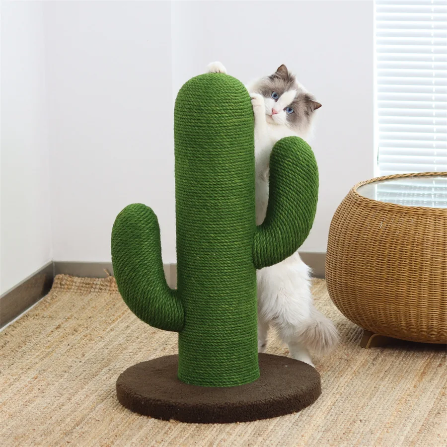 Cactus-Shaped Cat Tree with Scratching Board, Upright Natural Sisal Climbing Tower, Non-Shedding Cat Toy for Indoor Cats
Cactus-Shaped Cat Tree with Scratching Board, Upright Natural Sisal Climbing Tower, Non-Shedding Cat Toy for Indoor Cats
