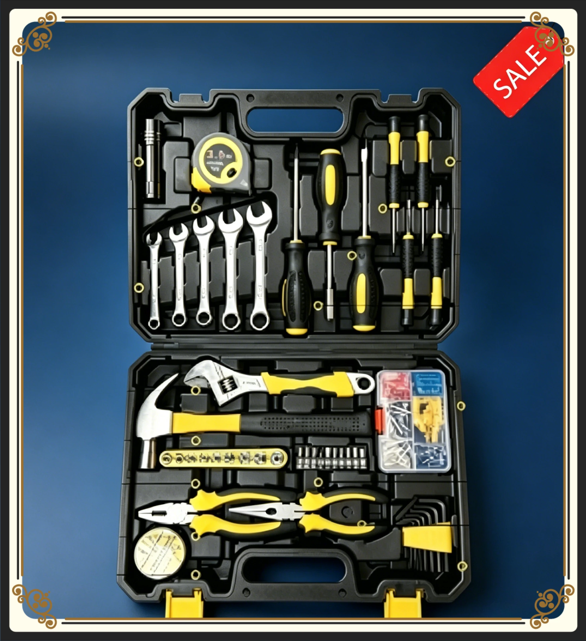 Multifunctional Household Hand Tool Kit Hot Selling Universal Repair Tools Set for Home Daily Maintenance
Multifunctional Household Hand Tool Kit Hot Selling Universal Repair Tools Set for Home Daily Maintenance