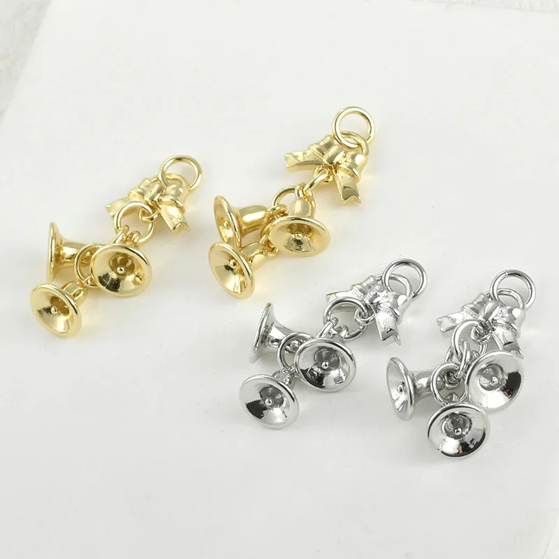 Рождественский кулон-колокольчик с бантом, 14-каратное гальваническое покрытие, сохранение цвета, материал для изготовления украшений своими руками, аксессуары для ушей
Рождественский кулон-колокольчик с бантом, 14-каратное гальваническое покрытие, сохранение цвета, материал для изготовления украшений своими руками, аксессуары для ушей