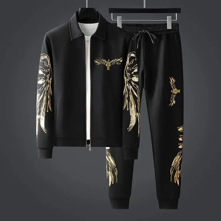 Fashionable Embroidered Casual Shirt And Pants Set for Men High End Lightweight Jacket Long Trousers Two Piece Suit Autumn Wear
Fashionable Embroidered Casual Shirt And Pants Set for Men High End Lightweight Jacket Long Trousers Two Piece Suit Autumn Wear