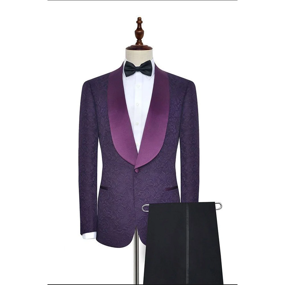 Luxury Jacquard Men's Suits Formal Shawl Lapel One Button Skinny 2 Piece Jacket Pants Sets High Quality Male Clothing Costume
Luxury Jacquard Men's Suits Formal Shawl Lapel One Button Skinny 2 Piece Jacket Pants Sets High Quality Male Clothing Costume