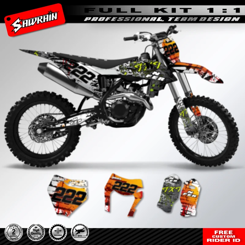 Sawrain Motorcycle Custom Team Graphics Number Decals Kit For KTM SXF 2019 2020 2021 2022 EXC 2020 2021 2022 2023
Sawrain Motorcycle Custom Team Graphics Number Decals Kit For KTM SXF 2019 2020 2021 2022 EXC 2020 2021 2022 2023