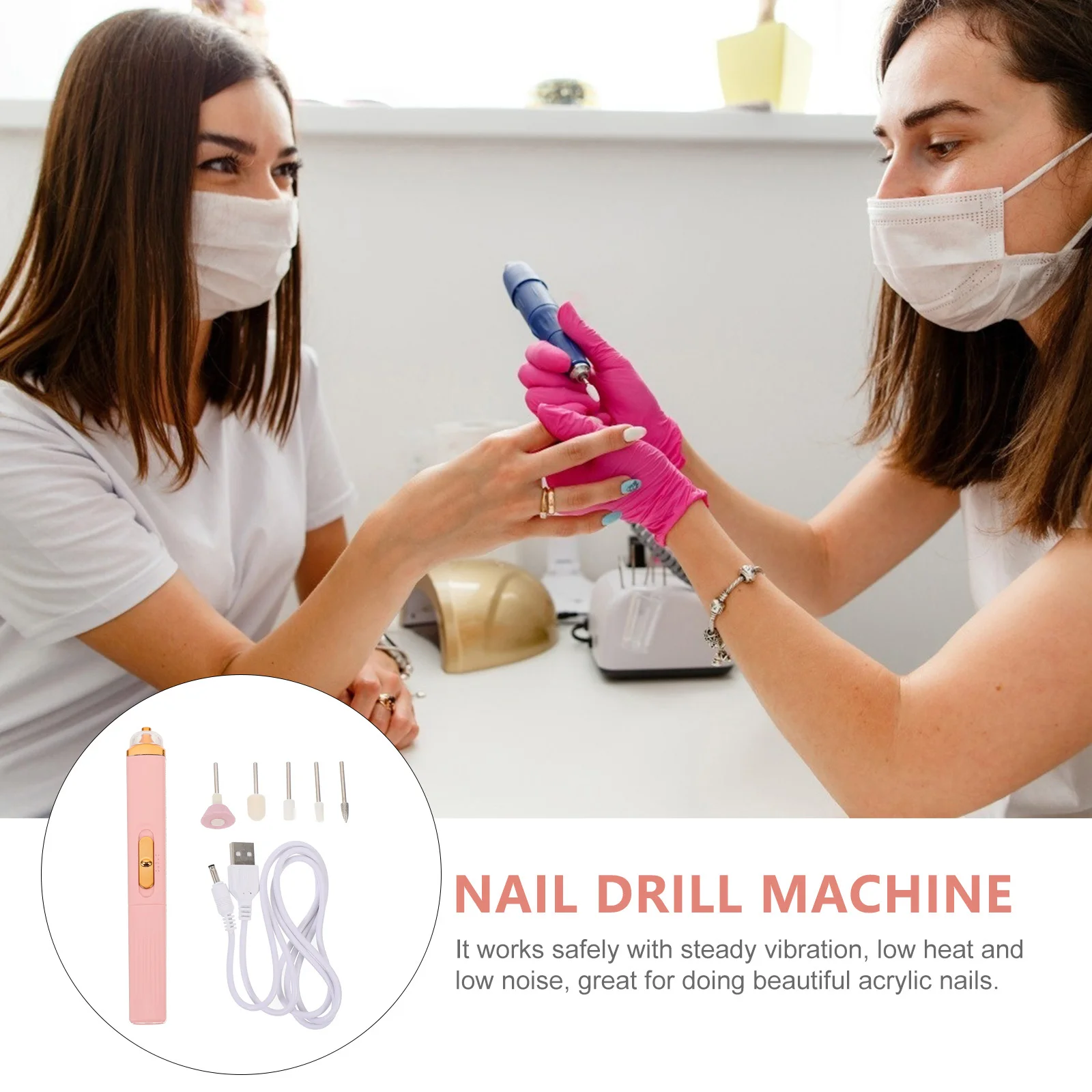 1Set Nail Drill Machine Compact Portable USB Charging Manicure Kit Professional Electric Nail File Polishing Sanding Drill
1Set Nail Drill Machine Compact Portable USB Charging Manicure Kit Professional Electric Nail File Polishing Sanding Drill