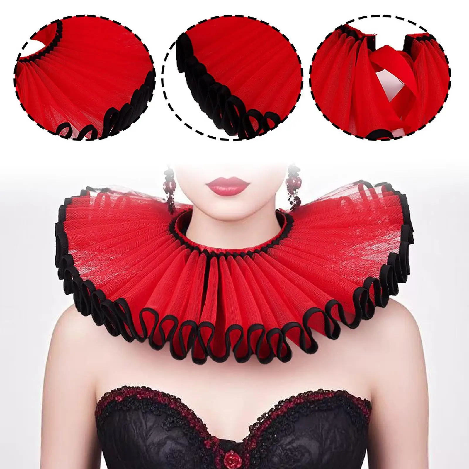Elizabethan Neck Ruff Cosplay Neck Collar for Party Supplies Prop Medieval
Elizabethan Neck Ruff Cosplay Neck Collar for Party Supplies Prop Medieval