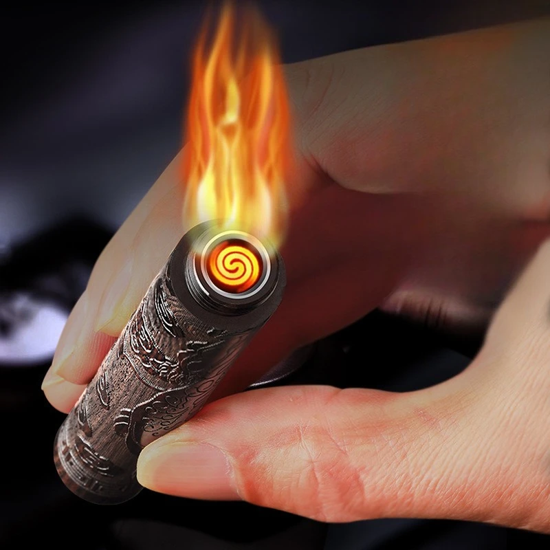 Retro Sandalwood USB Rechargeable Lighter, Windproof Flameless Electronic Lighter,Unique Men's Smoking Accessory Gift
Retro Sandalwood USB Rechargeable Lighter, Windproof Flameless Electronic Lighter,Unique Men's Smoking Accessory Gift