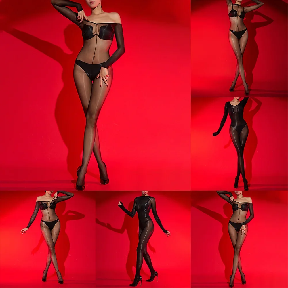 Women New Sexy Lingerie Thin Transparent Shiny Sexy Bodysuit Ladies Erotic Jumpsuit Clubwear Solid Color 2025
Women New Sexy Lingerie Thin Transparent Shiny Sexy Bodysuit Ladies Erotic Jumpsuit Clubwear Solid Color 2025