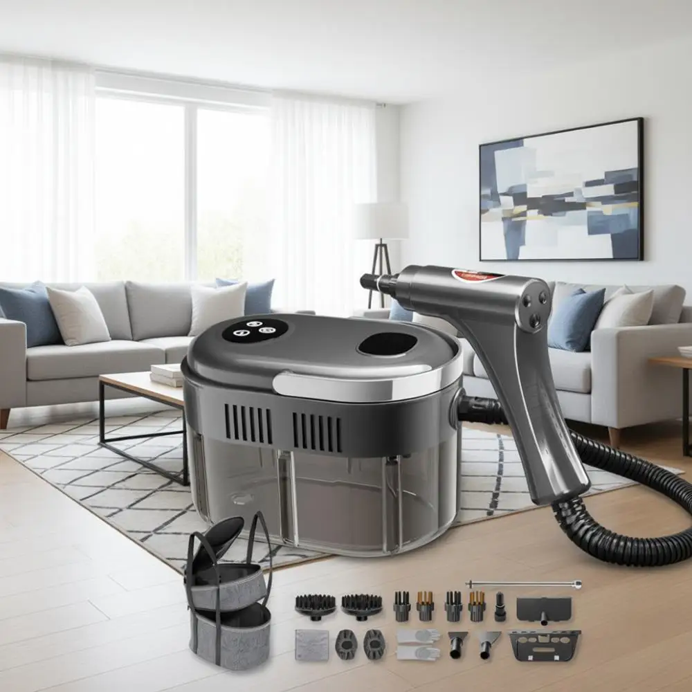 Пароочиститель с нагревом за 15 секунд, объемом 1,5 л, с 6-уровневой регулировкой ручки и 20 насадками для уборки дома и автомобиля
Пароочиститель с нагревом за 15 секунд, объемом 1,5 л, с 6-уровневой регулировкой ручки и 20 насадками для уборки дома и автомобиля