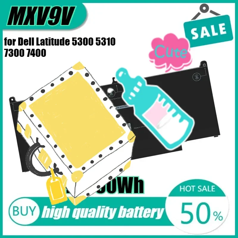 7.6V 60Wh MXV9V Laptop Battery for Dell Latitude 5300 5310 7300 7400 5VC2M N2K62
7.6V 60Wh MXV9V Laptop Battery for Dell Latitude 5300 5310 7300 7400 5VC2M N2K62